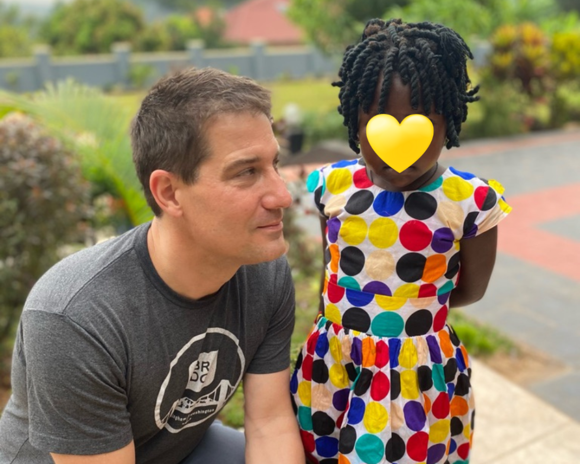 Rescue One More CEO Scott Lambie with the first child the organization rescued