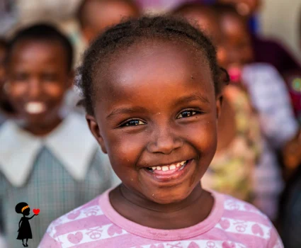 Happy little girl from Uganda